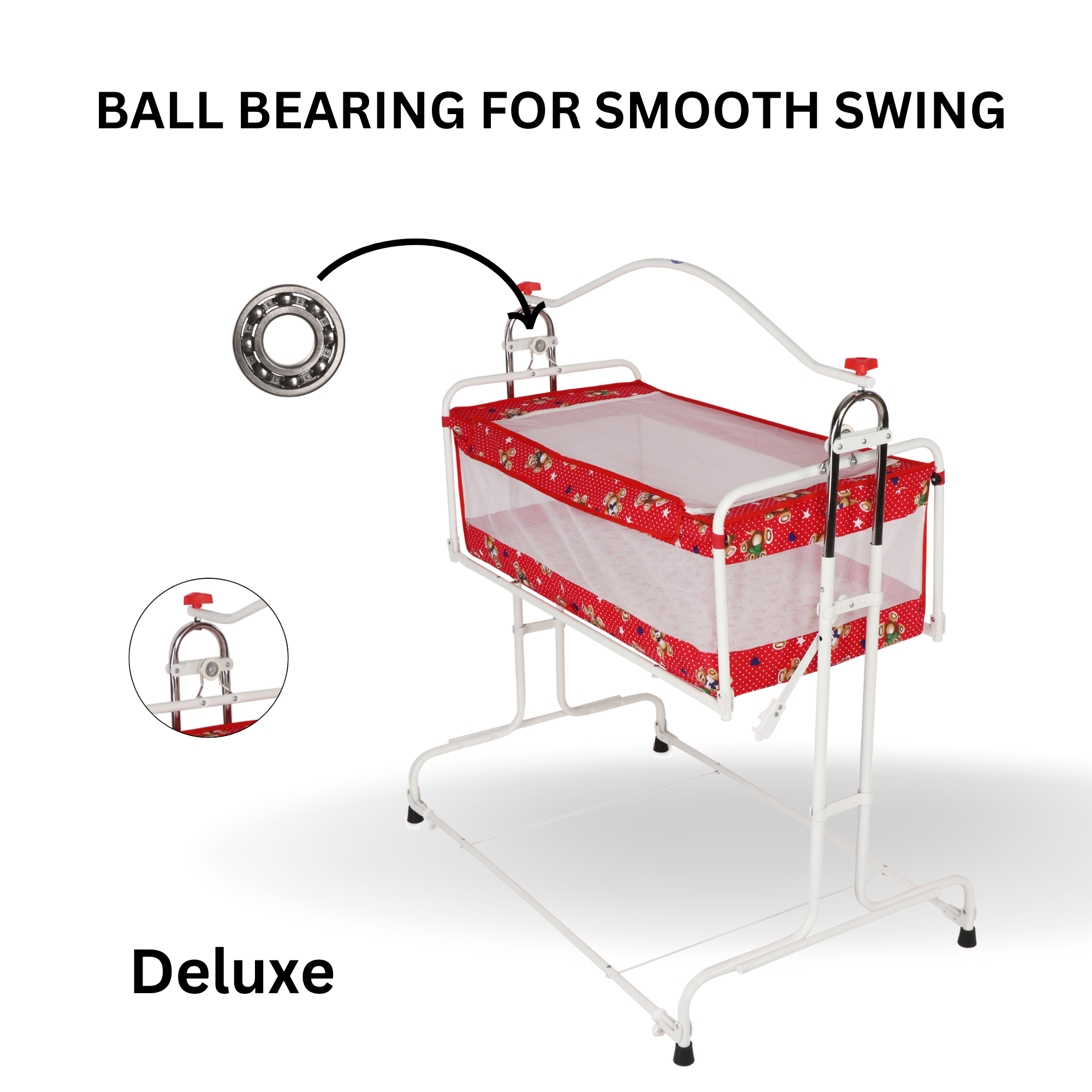 INFANTO Compact Baby Cradle / Palna / Swing / Jhula - DELUXE