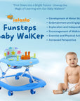 INFANTO Funsteps Baby Walker, 3 Level Height Adjustment-BW38-STD