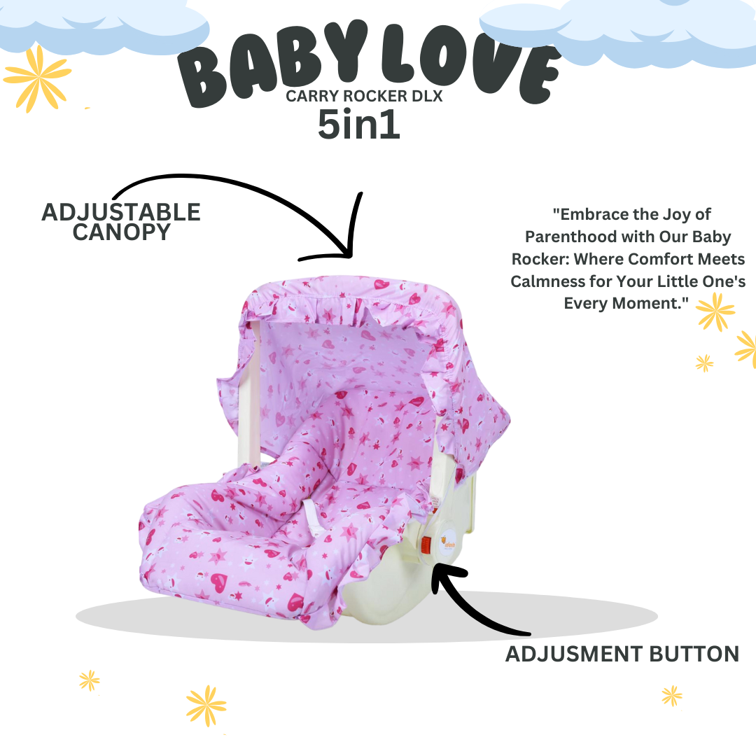 INFANTO Babylove Carry Cot / Carry Rocker - Deluxe-RB45A-DLX