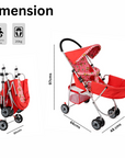 INFANTO Premier Pram/Stroller - Luxurious Baby Pram for kids 0-3 Years - Perfect Baby Girl Boy Gift