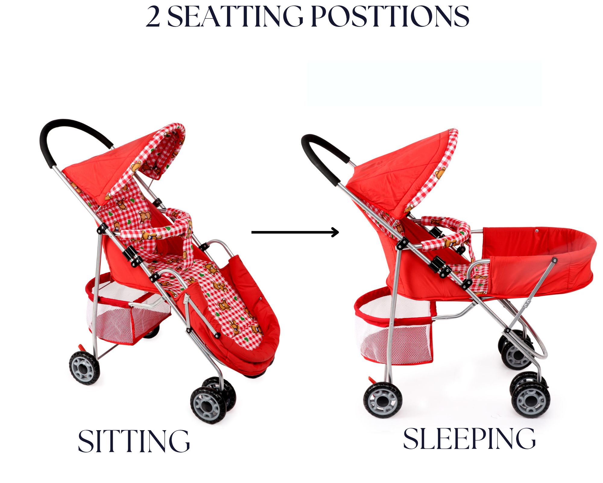 INFANTO Premier Pram/Stroller - Luxurious Baby Pram for kids 0-3 Years - Perfect Baby Girl Boy Gift