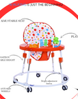 INFANTO Baby Walker | 2-Position Adjustable Height-Deluxe-BW205A-DLX