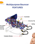 INFANTO Multipurpose 3-in-1 Baby Bouncer & Rocker - RB32