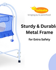 INFANTO Prima 2 in 1 Cradle for Babies | Palna | Jhula - Sturdy Metal Frame