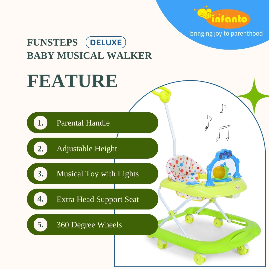 INFANTO Funsteps Musical Baby Walker-Deluxe-BW38A-DLX