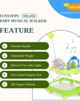 INFANTO Funsteps Musical Baby Walker-Deluxe-BW38A-DLX