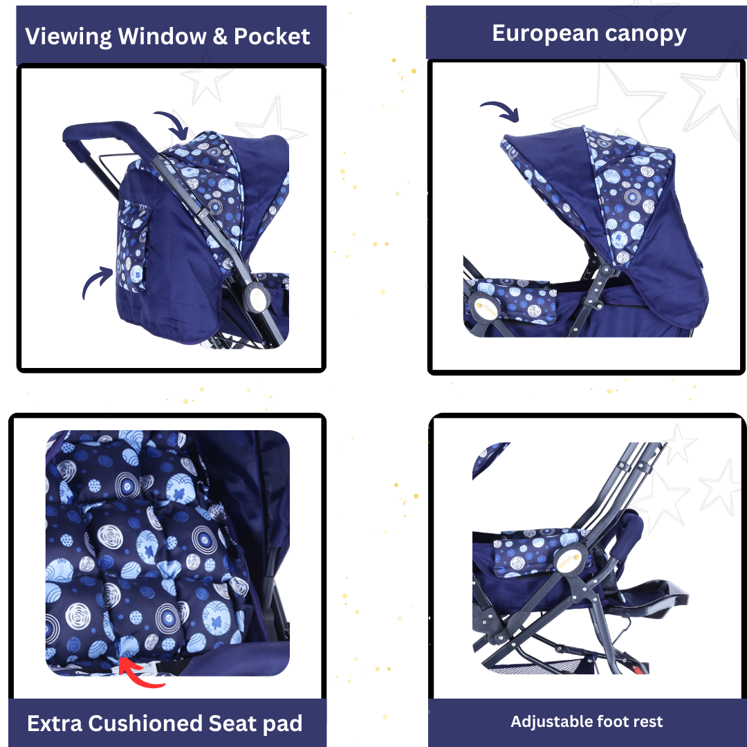 INFANTO Babylove Stroller/Pram for 0-3 Years - The Ultimate in Comfort and Safety