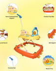 INFANTO Funsteps 2-in-1 Baby Walker & Rocker-Super Deluxe-BW39-SDX