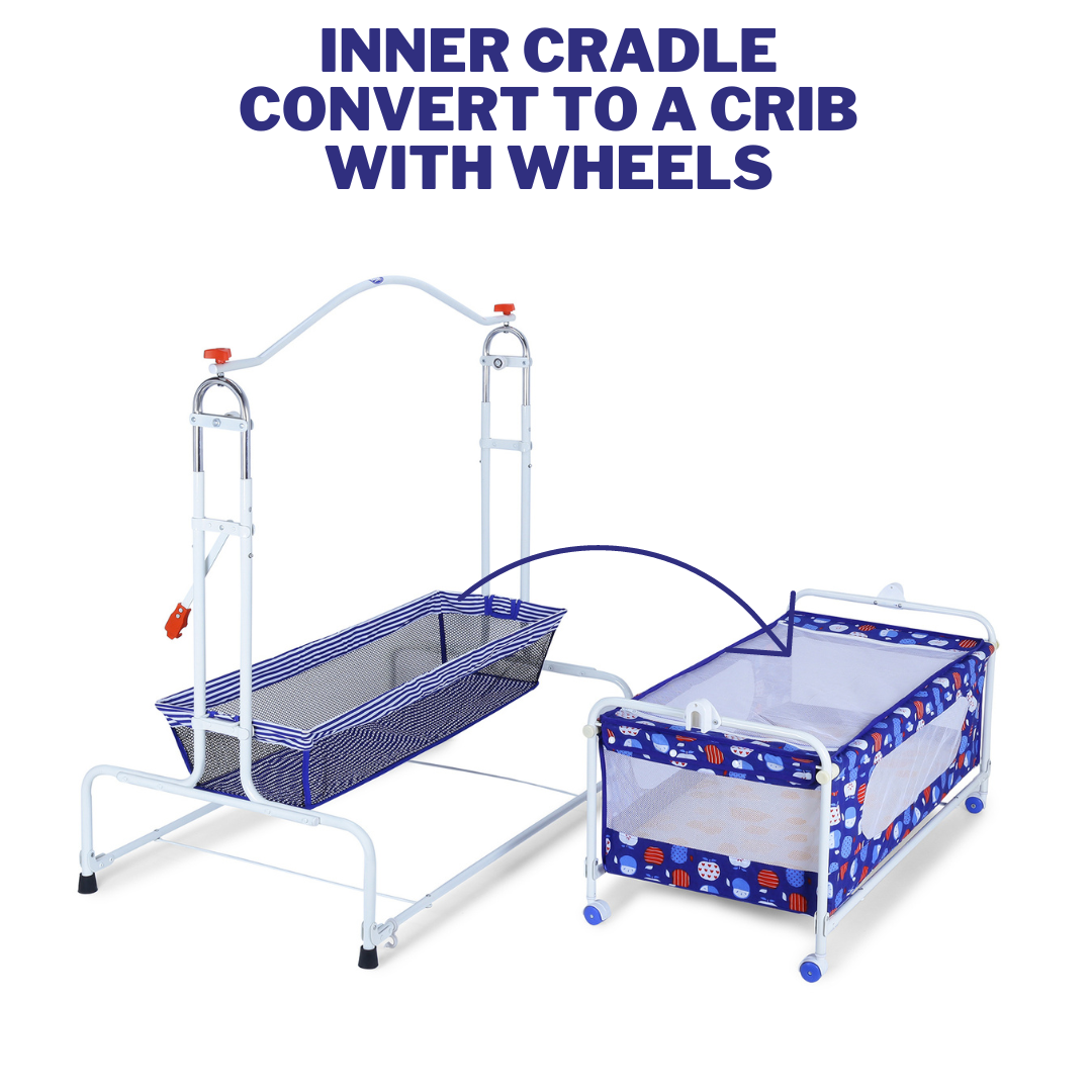 INFANTO Compact Baby Cradle / Palna / Swing / Jhula - SUPER DELUXE