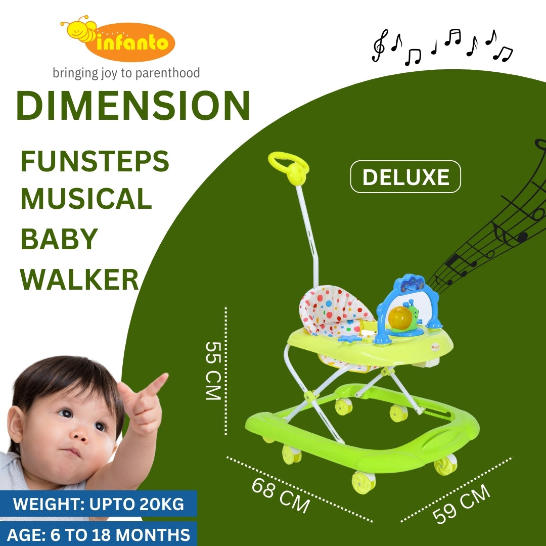 INFANTO Funsteps Musical Baby Walker-Deluxe-BW38A-DLX