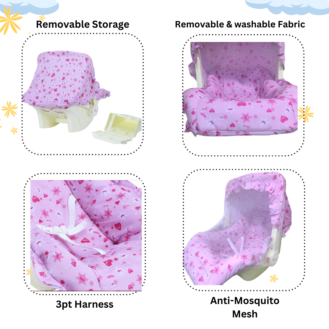 INFANTO Babylove Carry Cot / Carry Rocker - Deluxe-RB45A-DLX