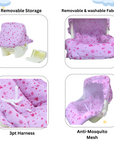 INFANTO Babylove Carry Cot / Carry Rocker - Deluxe-RB45A-DLX