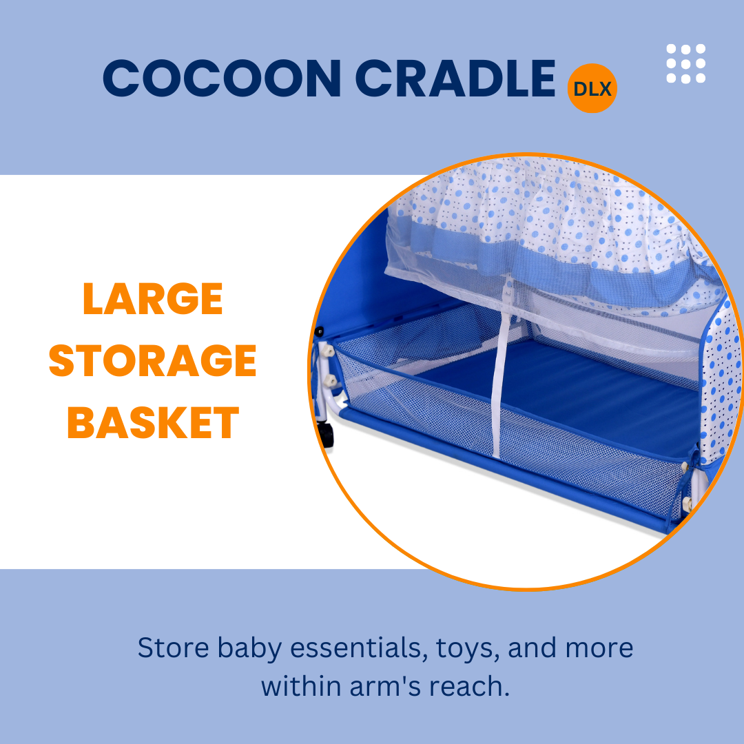 INFANTO Cocoon Baby Cradle | Palna | Jhula | Swing | Uyyala - DELUXE