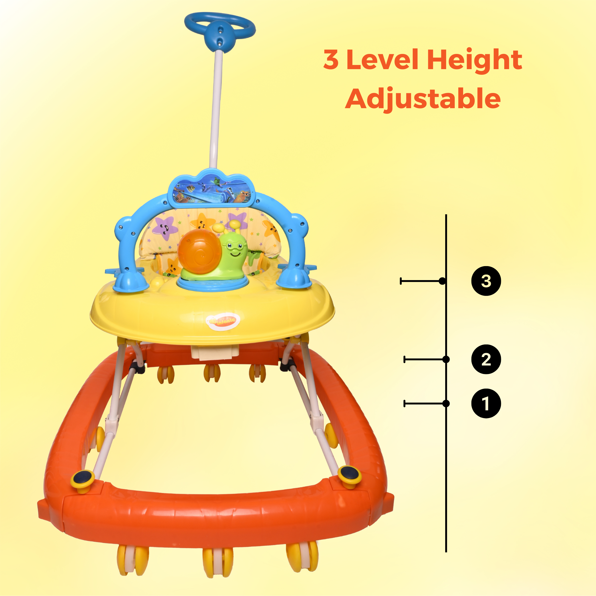 INFANTO Funsteps 2-in-1 Baby Walker & Rocker-Super Deluxe-BW39-SDX