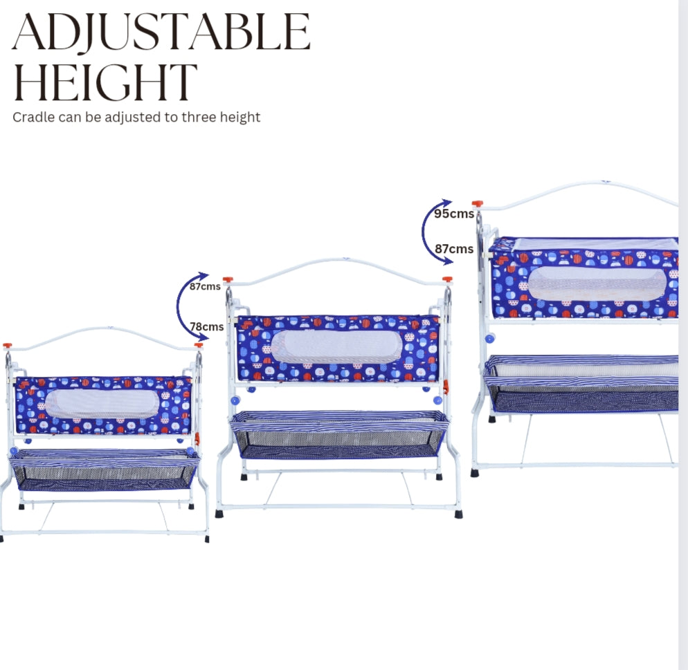 INFANTO Compact Baby Cradle / Palna / Swing / Jhula - SUPER DELUXE