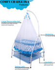 INFANTO Comfy Baby Cradle | Jhula | Palna | Uyyala | Swing-DELUXE