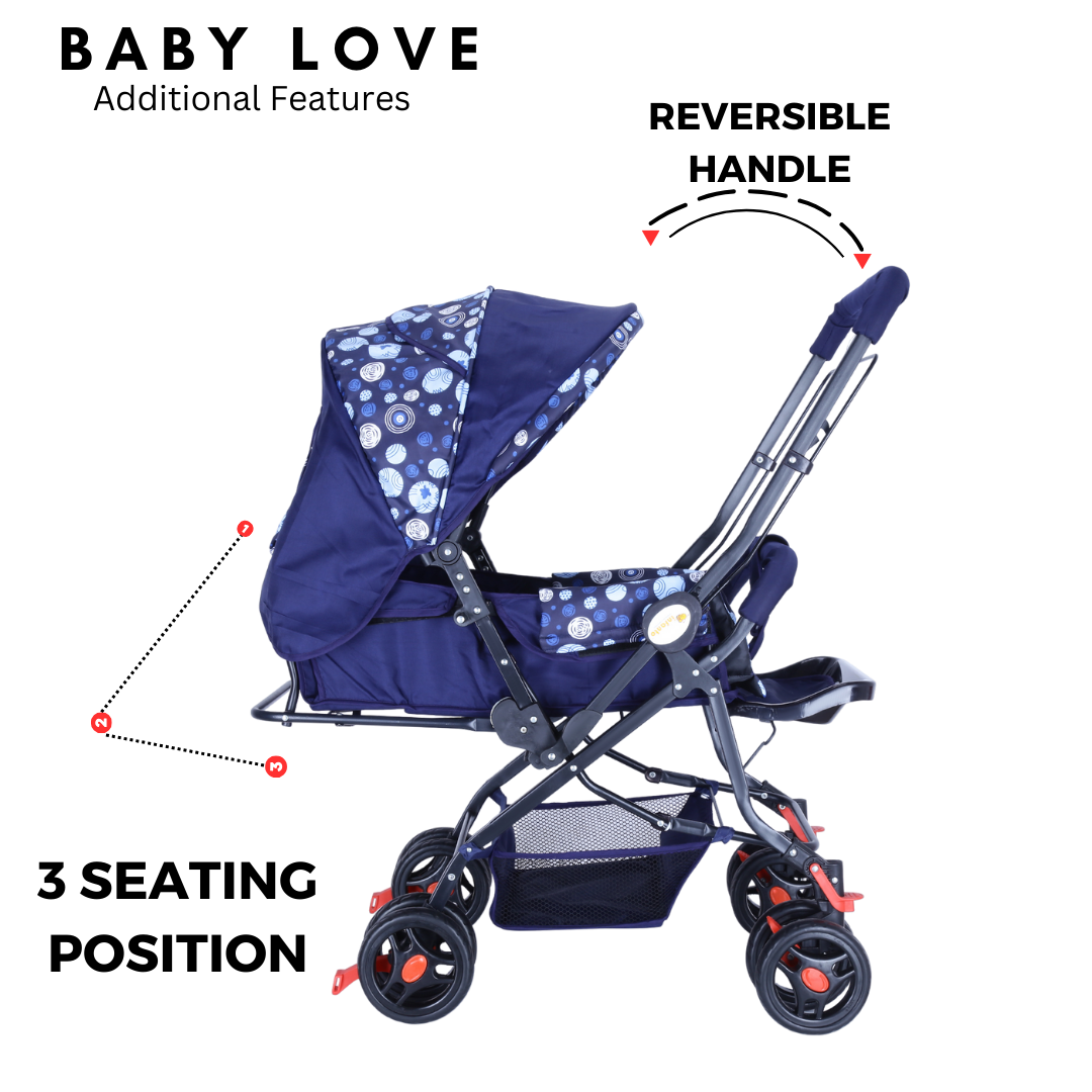 INFANTO Babylove Stroller/Pram for 0-3 Years - The Ultimate in Comfort and Safety